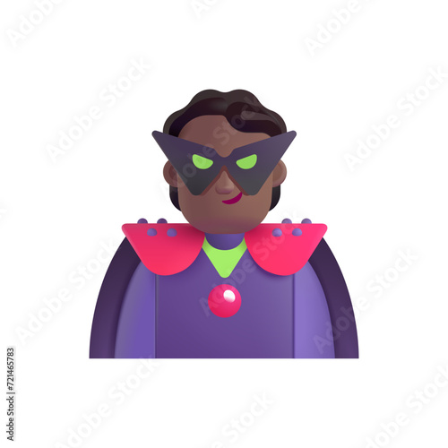 Person Supervillain: Medium-Dark Skin Tone