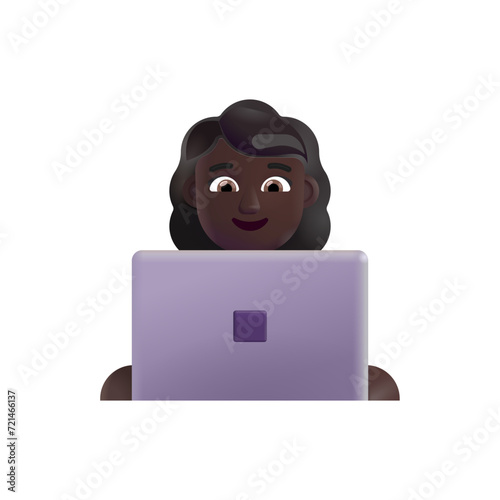 Woman Technologist : Dark Skin Tone