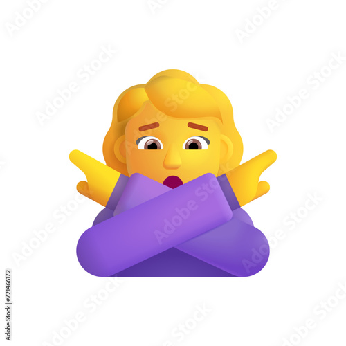 Woman Gesturing No