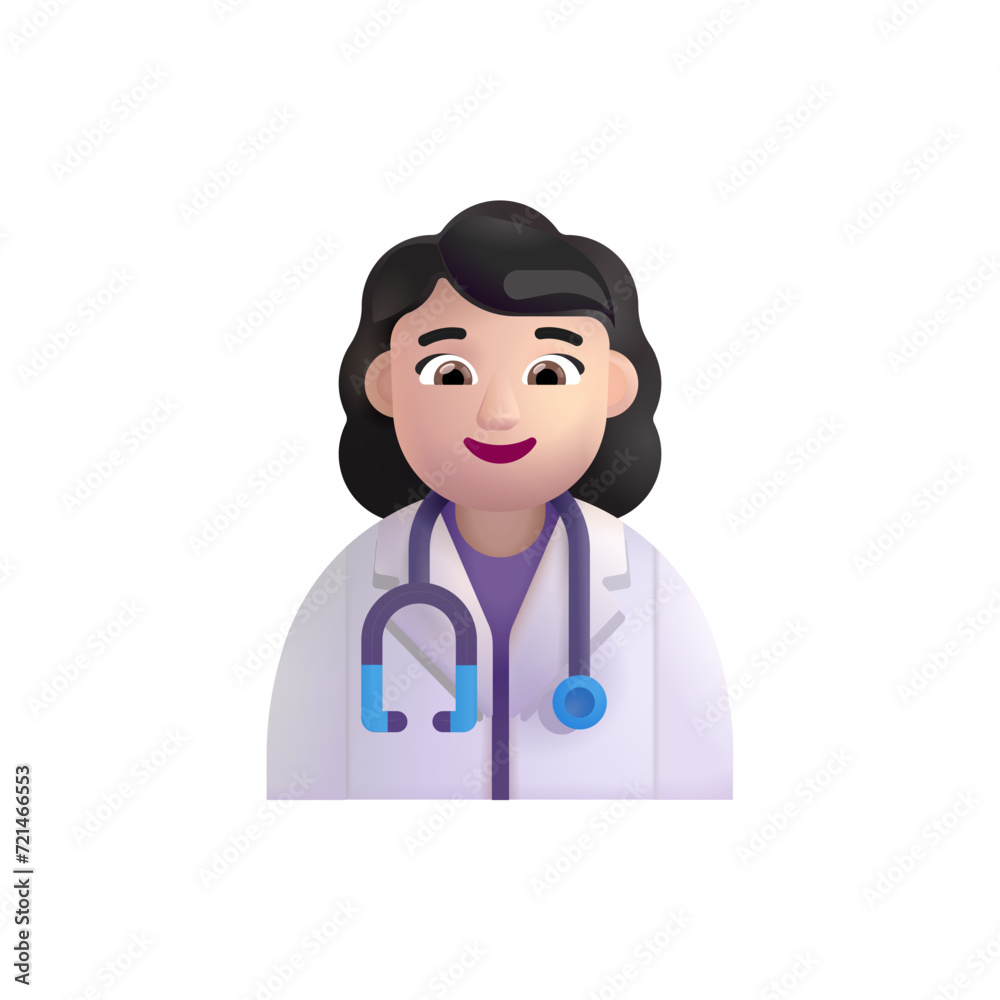 Woman Health Worker: Light Skin Tone Woman Health Worker: Light Skin Tone