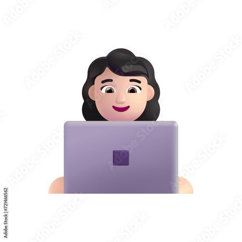 Woman Technologist : Light Skin Tone