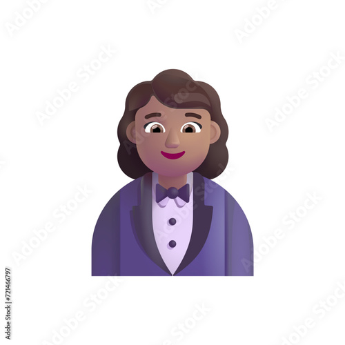  Woman in Tuxedo: Medium Skin Tone