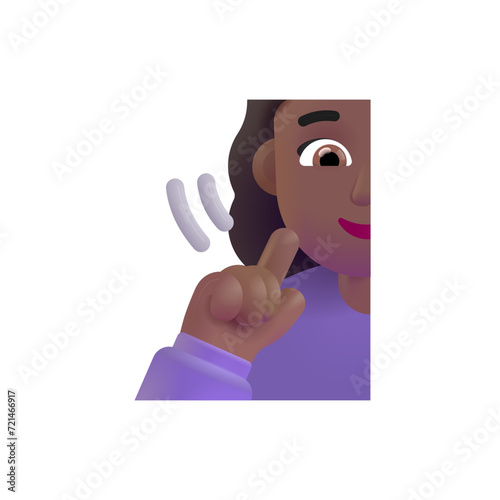 Deaf Woman: Medium-Dark Skin Tone