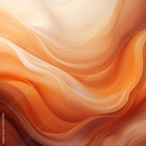 Caramel abstract background with smoky shadows. Generative AI.