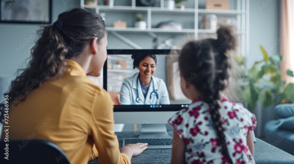 two children are watching a television where a female doctor two children are watching a television where a female doctor