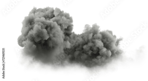 Realistic darkness steam carbon clouds cutout transparent backgrounds 3d render png