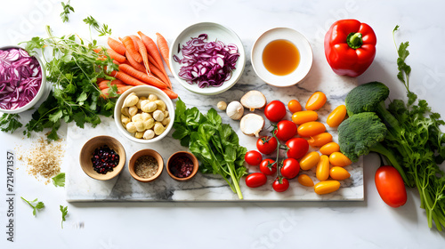 A Vibrant Display of Fresh Ingredients Ready For a Healthy, Easy-to-Prepare Meal Recipe