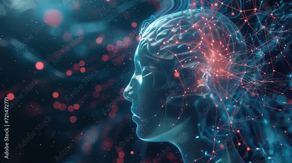 Artificial Intelligence digital Brain future technology on motherboard computer. Binary data. Brain of AI. Futuristic Innovative technology in science concept Artificial Intelligence digital Brain future technology on motherboard computer. Binary data. Brain of AI. Futuristic Innovative technology in science concept