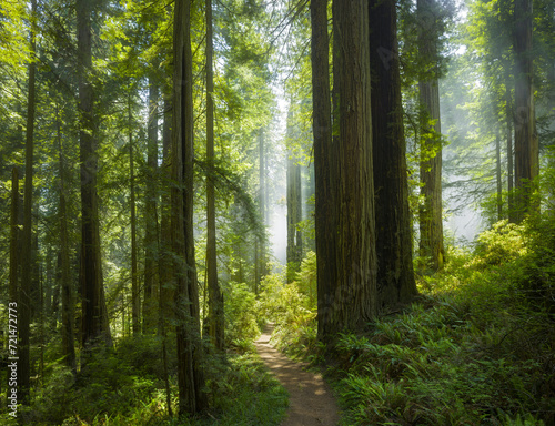 Fototapeta Naklejka Na Ścianę i Meble -  Del Norte Coast Redwoods State Park, Damnation Creek, Kalifornien, USA