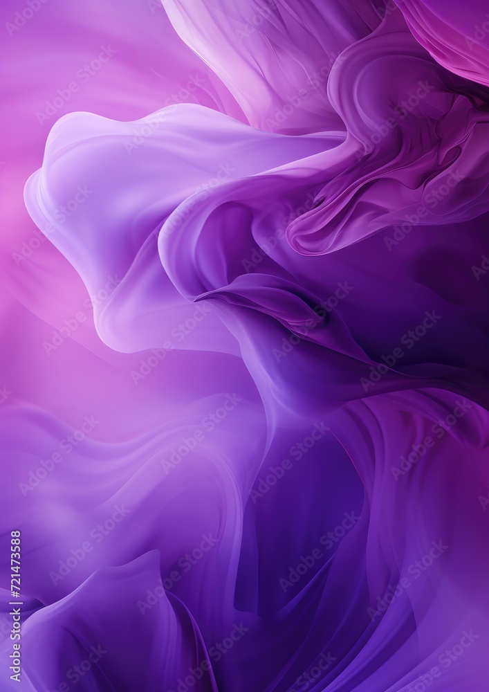 Obraz premium Purple abstract background with smoke waves. Generative AI.