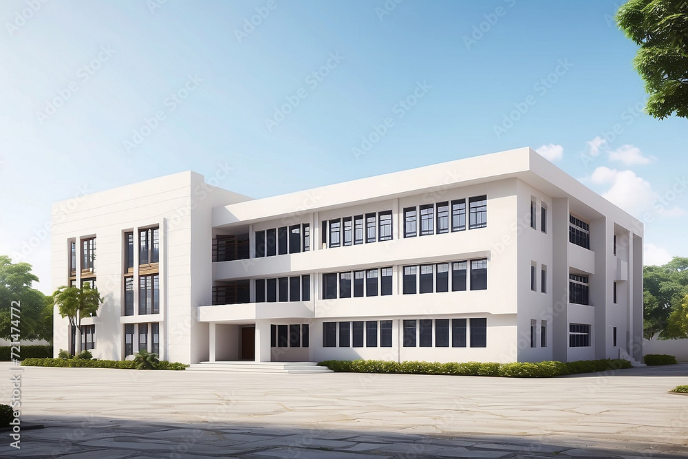 multi stored corner facing white building for college university and ...