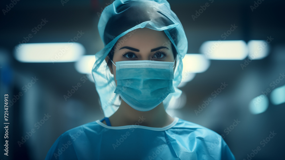 Female surgeon is working in the operating room Female surgeon is working in the operating room