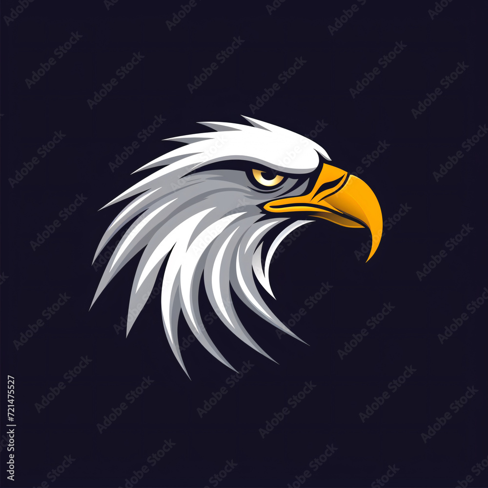 Fototapeta premium Majestic Eagle Illustration: A Detailed Artwork Capturing the Essence of the King of Birds, Perfect for Wall Art, Apparel Design, and Digital Media