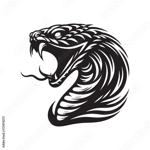 Serpentine Elegance: Cobra Silhouette Collection Capturing the Grace and Fluidity of Cobra Motion - Cobra Illustration - Cobra Vector

