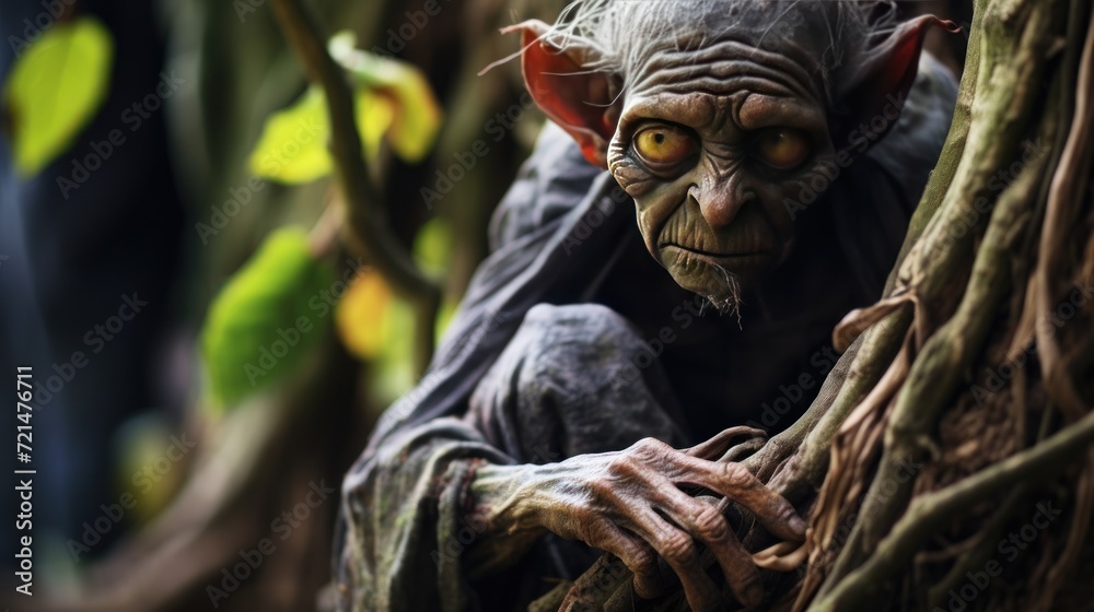 Goblin scary creature is hiding in spooky UHD Wallpaper Goblin scary creature is hiding in spooky UHD Wallpaper