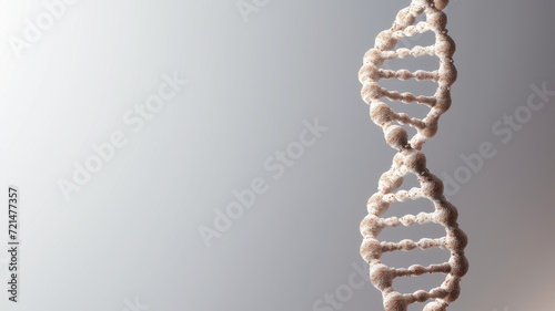 DNA double helix structure on a plain background