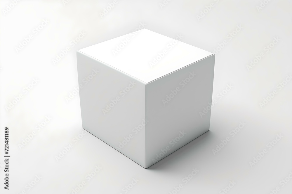 Minimalist white cube on a bright background. perfect for modern design concepts. simple and clean aesthetics. AI Minimalist white cube on a bright background. perfect for modern design concepts. simple and clean aesthetics. AI