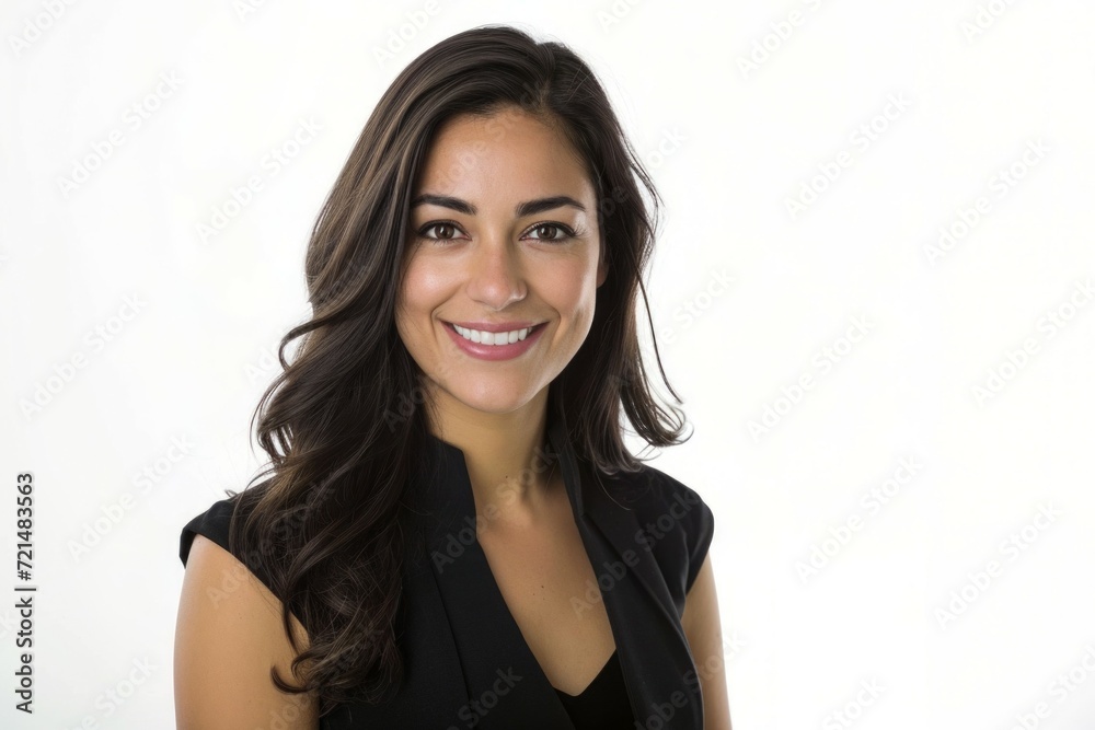 Portrait of a woman. Background with selective focus and copy space Portrait of a woman. Background with selective focus and copy space