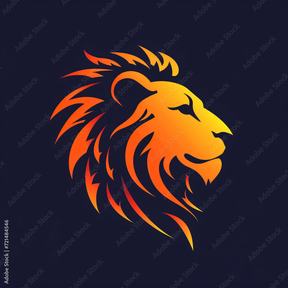 Majestic Lion Illustration: A Vibrant, Modern, and Artistic Representation of the King of the Jungle for Branding, Art, and Design Inspiration
