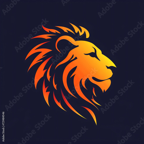 Majestic Lion Illustration  A Vibrant  Modern  and Artistic Representation of the King of the Jungle for Branding  Art  and Design Inspiration