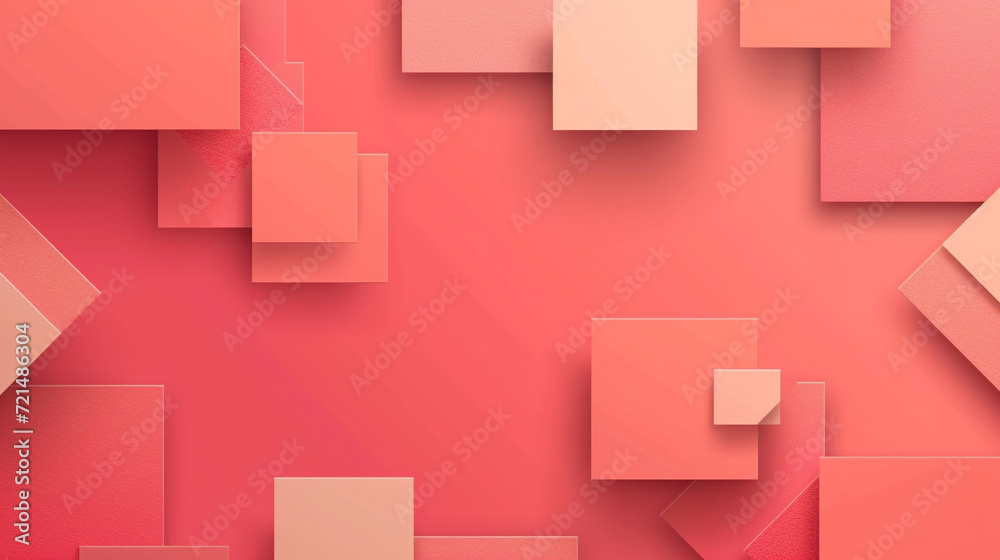 Coral and peach abstract shape background vector presentation design. PowerPoint and Business background.