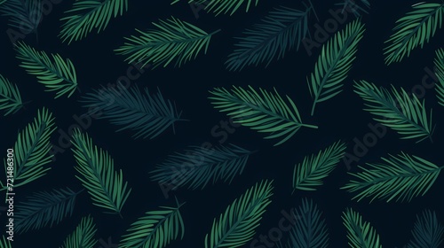 seamless background with coniferous branches pattern, coniferous, fir, 