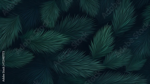 seamless background with coniferous branches pattern, coniferous, fir, 