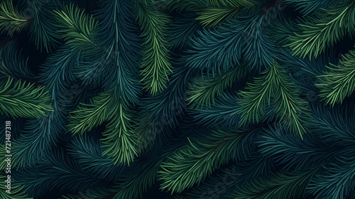 seamless background with coniferous branches pattern  coniferous  fir  