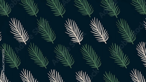 seamless background with coniferous branches pattern, coniferous, fir, 