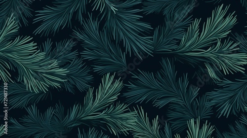 seamless background with coniferous branches pattern, coniferous, fir, 