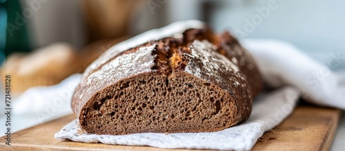 Delicious Home-Baked Rye Bread made with Whole Ground Flour: A Perfect Home Baked Delight