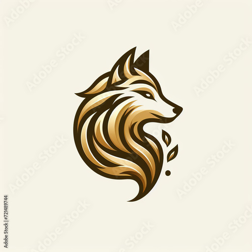 design fox gold silouete photo