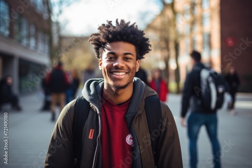 Smiling portrait of a young male student