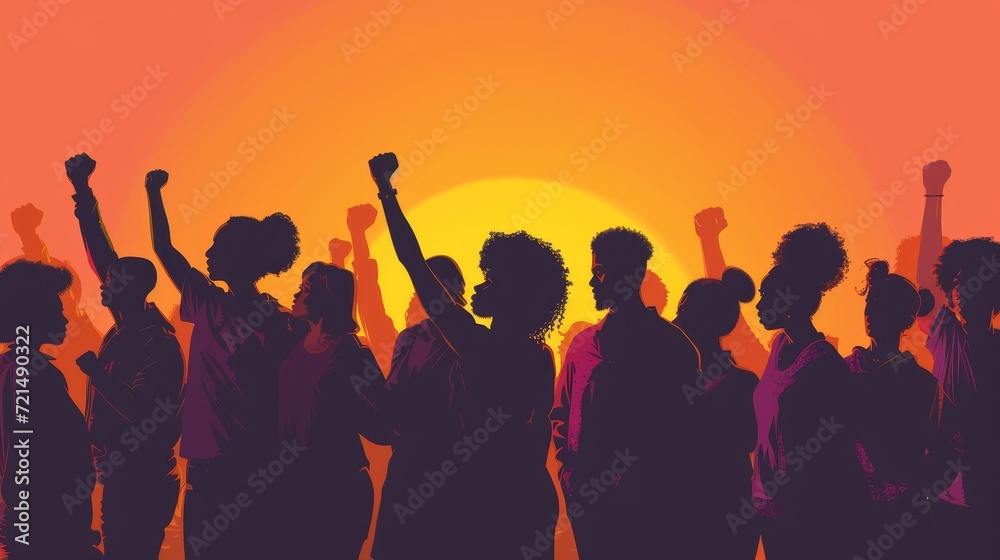 Fototapeta premium Empowering African American Voices: A Beacon of Strength and Unity
