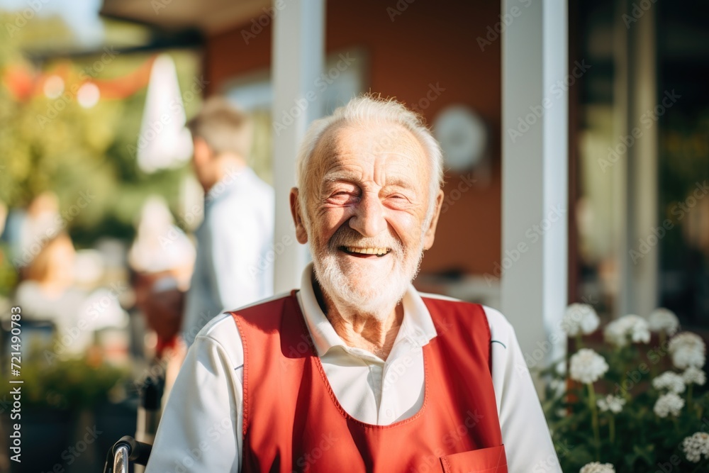 Portrait of a smiling senior man in nursing home Portrait of a smiling senior man in nursing home