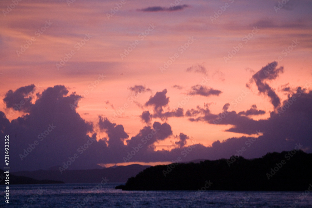 Indonesia Bali sunset on an autumn day Indonesia Bali sunset on an autumn day