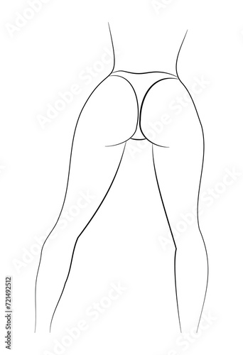 illustration of a body woman panties underwear figure