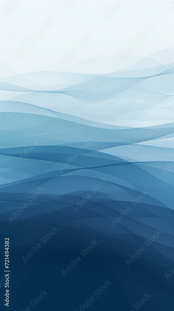 Abstract blue wave gradient for calming design applications