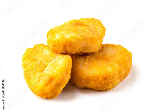 Chicken nuggets isoliert auf weißen Hintergrund, Freisteller