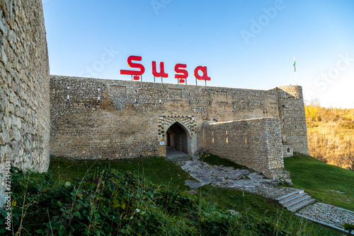 The old castle in the ancient city of Shusha, Azerbaijan