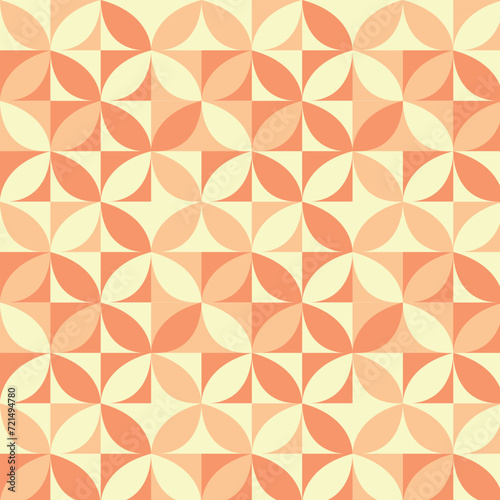 seamless pattern with leaves. Bauhaus style pattern. Background with Bauhaus flowers. Vector illustration