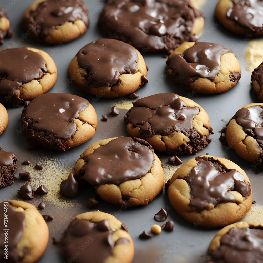 chocolate cookies with nuts
