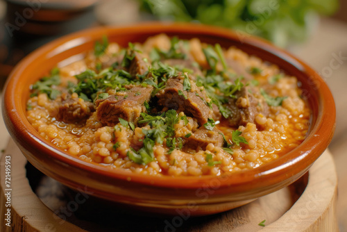 A Harissa, a traditional wheat porridge with tender meat