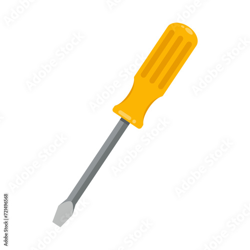 Flathead screwdriver tool graphic icon symbol