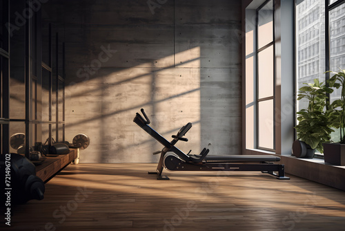 home fitness area with a  treadmill © sugastocks