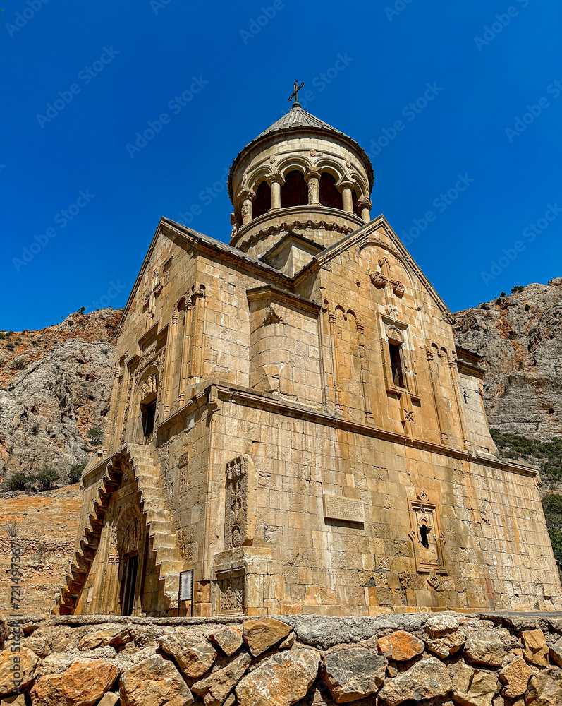 Noravank, ancient history building in Armenia. Holy religious landmark, architecture