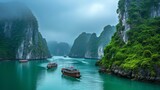 breathtaking beauty of Halong Bay in Vietnam, a UNESCO World Heritage Site