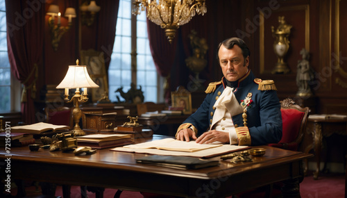 Napoleon Bonaparte in his office photo