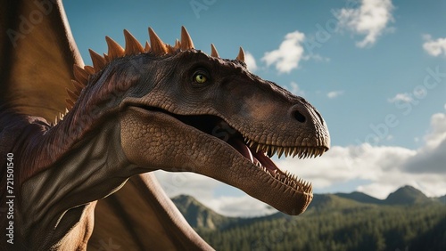  The close up of the dinosaur was an amazing creature that lived in the wizarding world   