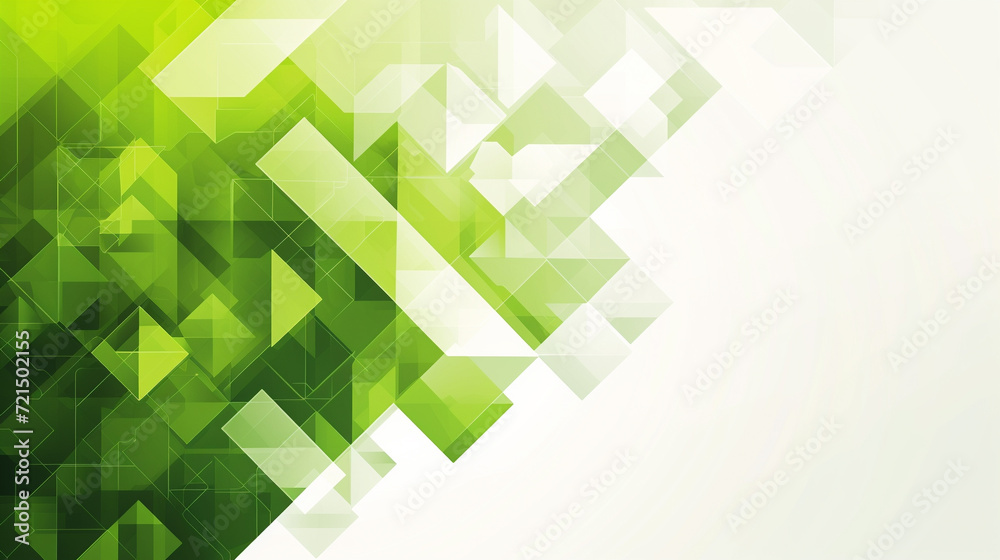 Obraz premium green & white geometric background vector presentation design. Abstract PowerPoint and Business background.